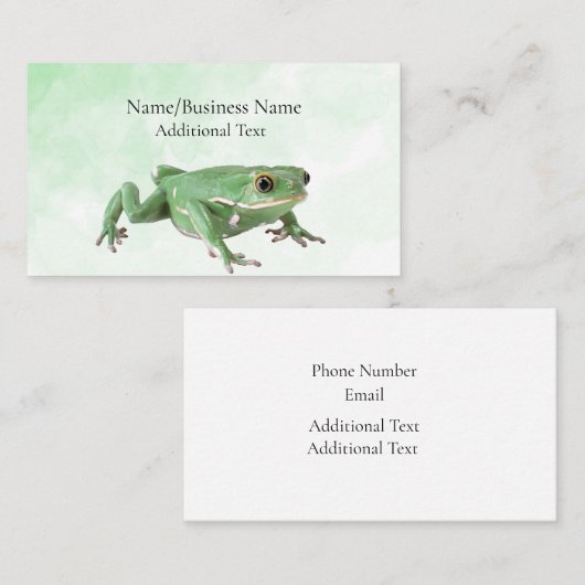 カエル/水陸両用の名刺 名刺 (正面/裏面)