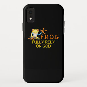 カエル 神の信仰に完全に依存するカエルノベルティ iPhone XRケース