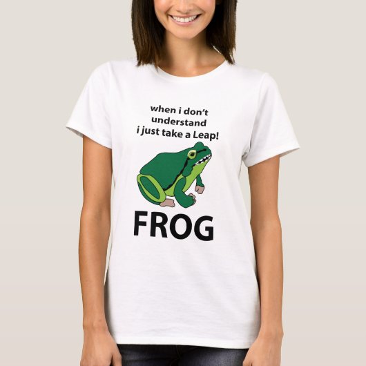 カエル 私はカエルを飛ばすだけ Tシャツ (正面)