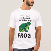 カエル 私はカエルを飛ばすだけ Tシャツ (正面)