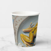 カエル – 紙カップサイズ236ml紙カップ 紙コップ (正面)