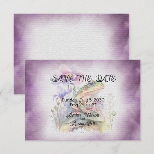 カエル 結婚 Save The Date セーブザデート (正面/裏面)