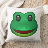 カエル – 絵文字 クッション (ブランケット)