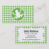 カエル; 緑のギンガム 名刺 (正面/裏面)
