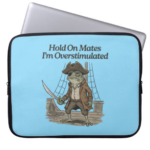 カエル 自閉症啓発 Hold On Mates ラップトップスリーブ