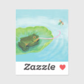 カエル 虫を捕まえる シール (シート)