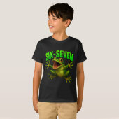 カエル 67 ミーム シックス セブン 笑える Gen Alpha Tシャツ (正面フル)