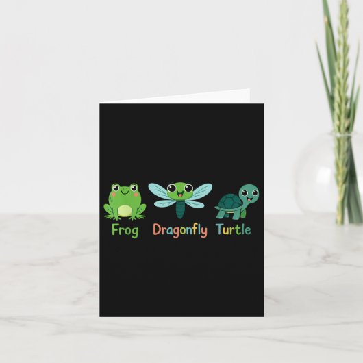カエルDragonflyタートルユーモア微妙な政治的_1 カード (正面)
