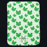 カエルMonogram 1st birthdayグリーン男の子子供部屋かわいい ベビー ブランケット<br><div class="desc">ベビーブランケットにカエルの柄。ベビーや子供の名前や姓やイニシャルを「このテンプレートをパーソナライズすクリックる」に追加するには今すぐカスタム商品を取って！私の店をチェックしてカエルのテーマで他の項目を見つけなさい！注：テンプレートの情報を変更した後、自動的にプレビューチェックが作成され、結果に満足したら、ショッピングを続行する。</div>