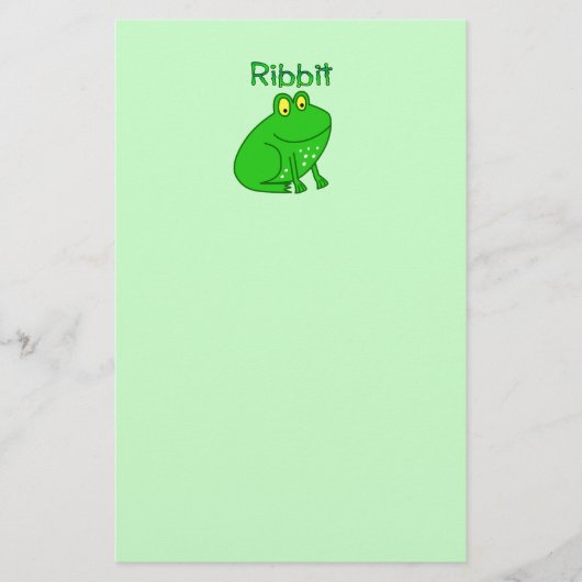 カエルRibbit 便箋 (正面)