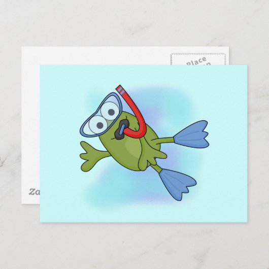 カエルTシャツとギフト ポストカード (正面/裏面)