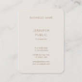 カエレガントラパーソナライズされたーラグジュアリーテンプレート 名刺 (裏面)