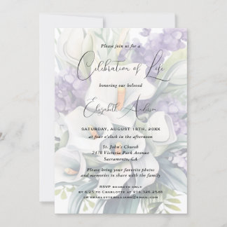 カエレガントラリリーフローラお祝い 招待状