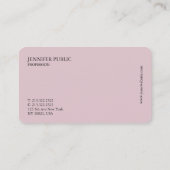 カエレガントラーズプロフェッショナルトレンディーシルクラグジュアリー 名刺 (裏面)