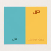 カエレガントラーモモダンノグラムテンプレート 名刺 (外部フラット)