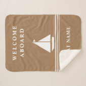 カエレガントーキボート航海のネーム文字 シェルパブランケット (正面(横))