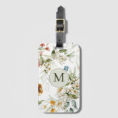 カエレガントード独身のスロット付き国フローラ ラゲッジタグ (正面縦)