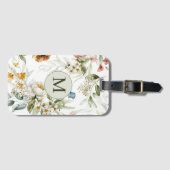 カエレガントード独身のスロット付き国フローラ ラゲッジタグ (正面横)