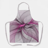 カオエレガントスモダン抽象芸術ピンクフラクタルアート エプロン (正面)