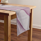 カオエレガントスモダン抽象芸術ピンクフラクタルアート ショートテーブルランナー (インサイチュ)