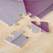 カオエレガントスモダン抽象芸術ピンクフラクタルアート ジグソーパズル (側面)