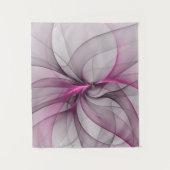 カオエレガントスモダン抽象芸術ピンクフラクタルアート タペストリー (正面)