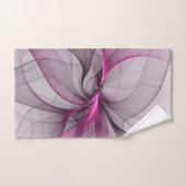 カオエレガントスモダン抽象芸術ピンクフラクタルアート バスタオルセット (ハンドタオル)