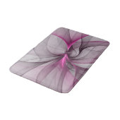 カオエレガントスモダン抽象芸術ピンクフラクタルアート バスマット (アングル)