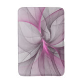 カオエレガントスモダン抽象芸術ピンクフラクタルアート バスマット (正面縦)