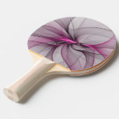 カオエレガントスモダン抽象芸術ピンクフラクタルアート 卓球ラケット (正面アングル)