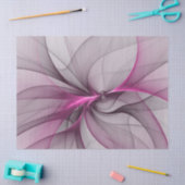 カオエレガントスモダン抽象芸術ピンクフラクタルアート 薄葉紙 (クラフト)