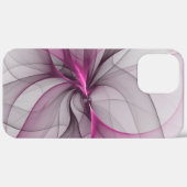 カオエレガントスモダン抽象芸術ピンクフラクタルアート Case-Mate iPhoneケース (裏面 / 右)