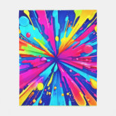 カオカラフルス絵を描（ばちゃばちゃ）跳ねる抽象芸術 フリースブランケット (正面)