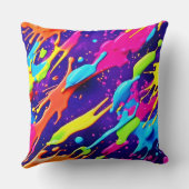 カオカラフルス・イン・抽象芸術(ばちゃばちゃ)跳ねる クッション (裏面)