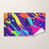 カオカラフルス・イン・抽象芸術（ばちゃばちゃ）跳ねる バスタオルセット (ハンドタオル)