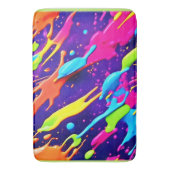 カオカラフルス・イン・抽象芸術(ばちゃばちゃ)跳ねる バスマット (正面縦)