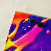 カオカラフルス・イン・抽象芸術(ばちゃばちゃ)跳ねる ビーチタオル (インサイチュ)