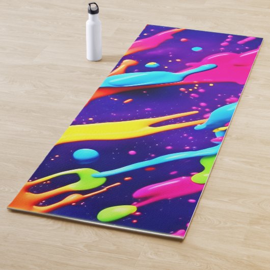 カオカラフルス・イン・抽象芸術（ばちゃばちゃ）跳ねる ヨガマット (インサイチュ)