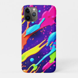 カオカラフルス・イン・抽象芸術(ばちゃばちゃ)跳ねる iPhone 11 PROケース