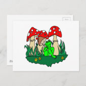 カオガエルとキノコ ポストカード (正面/裏面)