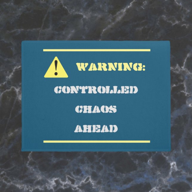 カオスおもしろいアワードブルー ドアマット (クリエイターアップロード済み)