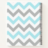 カオスおもしろいコーディネーターのジグザググレーティール（緑がかった色） ノートブック (裏面)