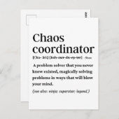 カオスおもしろいコーディネーター定義 ポストカード (正面/裏面)