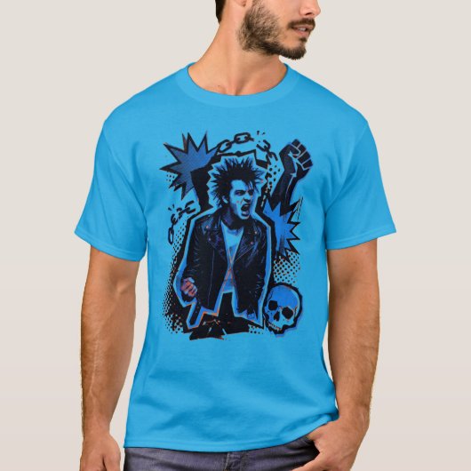 カオスからの自由 Tシャツ パンク反乱 グラフィック (正面)
