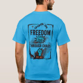 カオスからの自由 Tシャツ パンク反乱 グラフィック (裏面)