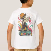 カオスがクリエイティビティを育む - レトログラフィティポップアート Tシャツ (裏面)