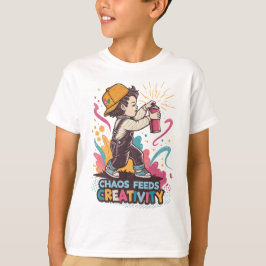 カオスがクリエイティビティを育む - レトログラフィティポップアート Tシャツ
