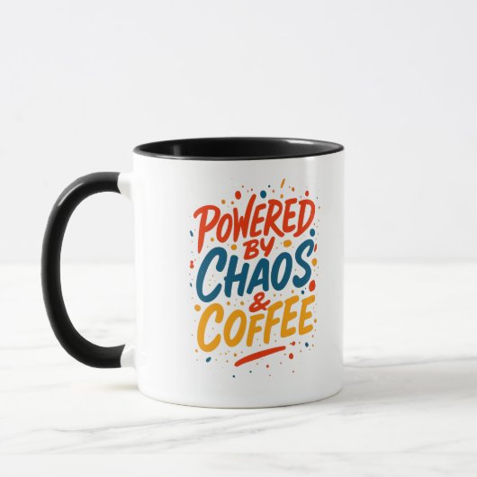 カオスとコーヒーで動く Tシャツ  マグカップ (左)