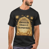 カオスとシャンパン乾杯 新年花火 Tシャツ (正面)