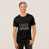 カオスと秩序 | 近代芸術の二面性グラフィック トライブレンドTシャツ (正面全面)
